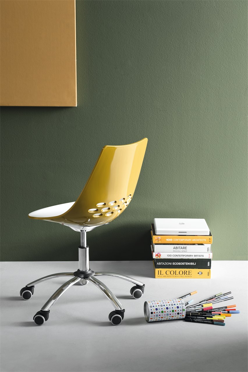Sedia Jam con ruote Connubia by Calligaris - linea tavoli e sedie Sedia Jam con ruote Connubia by Calligaris - linea tavoli e sedie